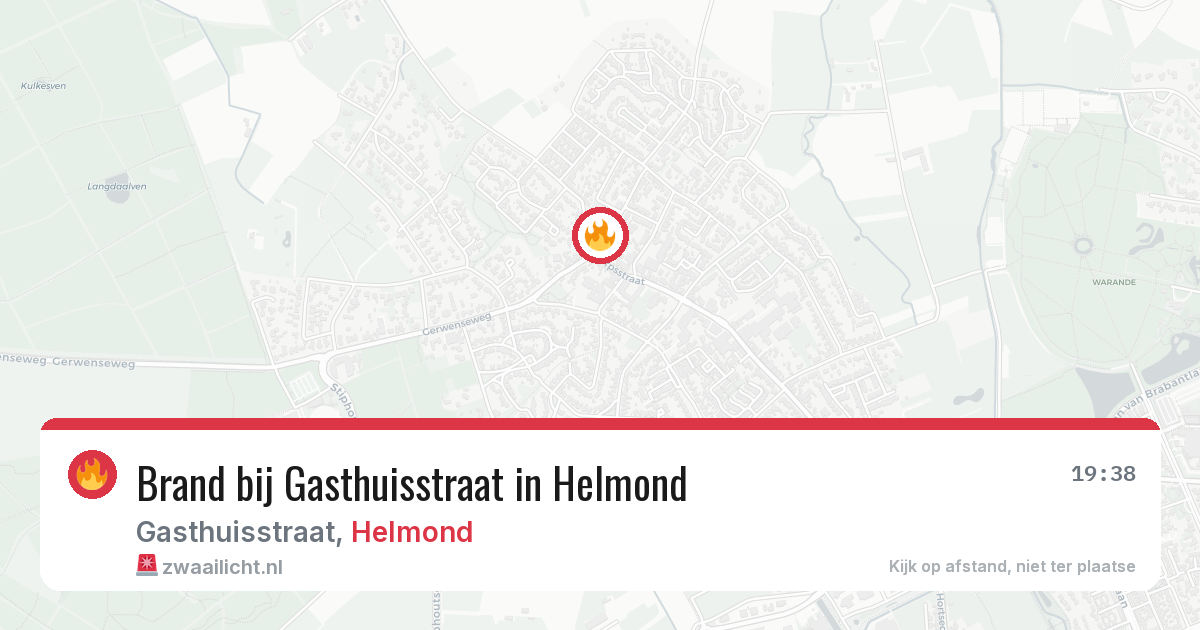 Brand bij Gasthuisstraat in Helmond — 18 jul 2026
