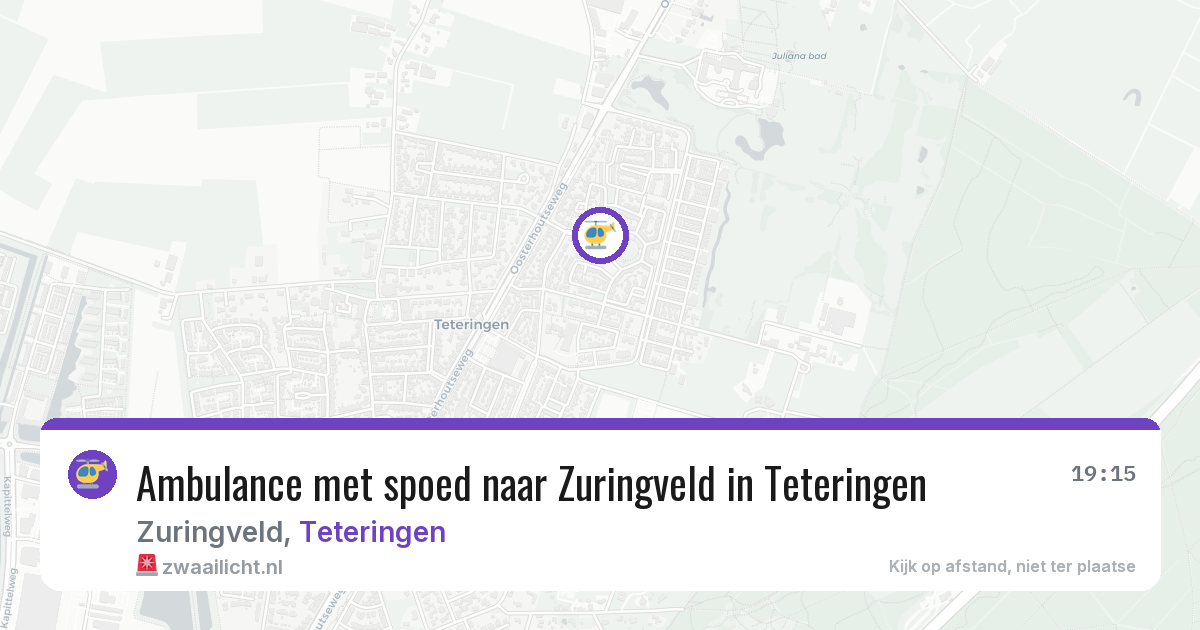 Ambulance met spoed naar Zuringveld in Teteringen — 17 jun 2026