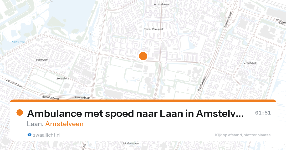 Ambulance met spoed naar Laan in Amstelveen — 26 aug 2026