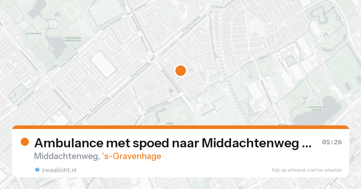Ambulance met spoed naar Middachtenweg in 's-Gravenhage — 21 mei 2026