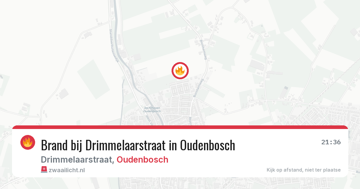 Brand bij Drimmelaarstraat in Oudenbosch — 24 jun 2026