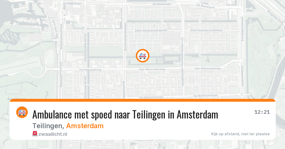 Ambulance met spoed naar Teilingen in Amsterdam — 5 jun 2026