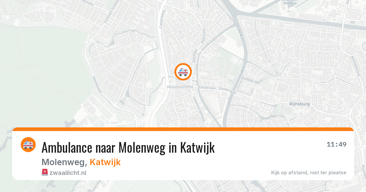 Ambulance naar Molenweg in Katwijk — 12 aug 2026