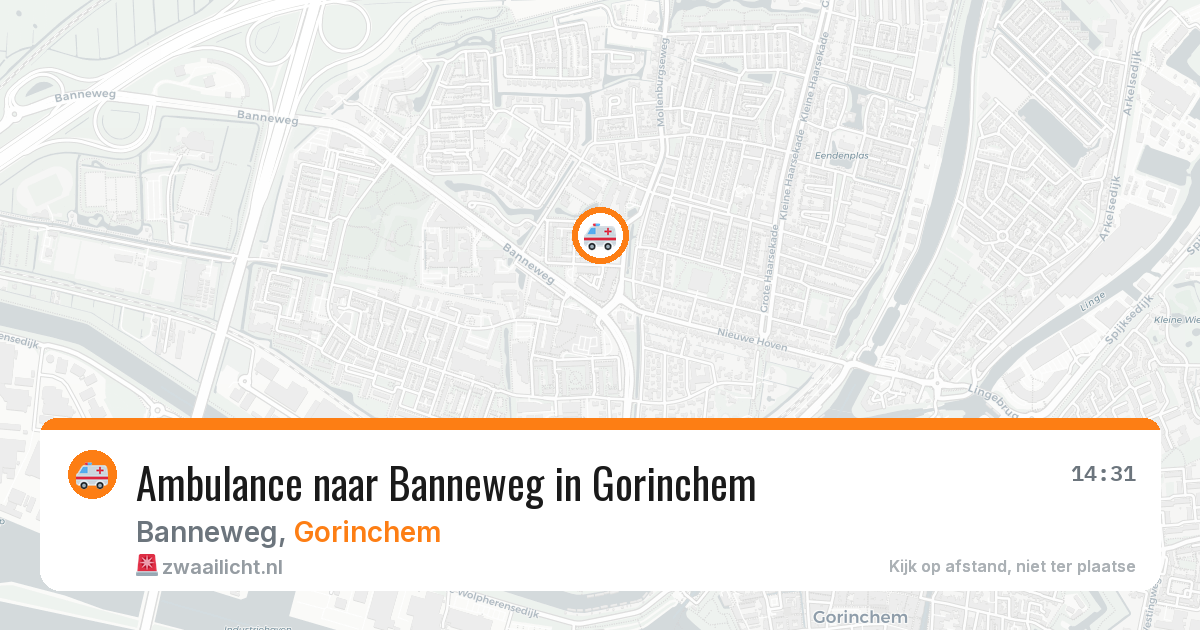 Ambulance naar Banneweg in Gorinchem — 2 aug 2026