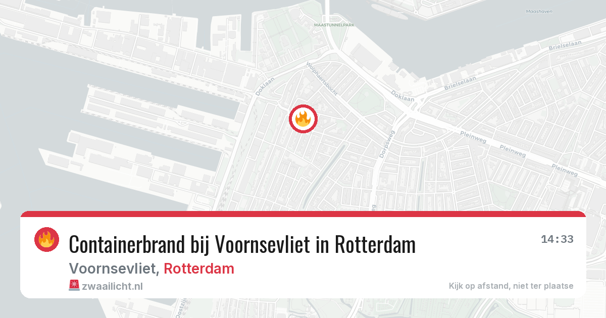 Containerbrand bij Voornsevliet in Rotterdam — 8 feb 2026