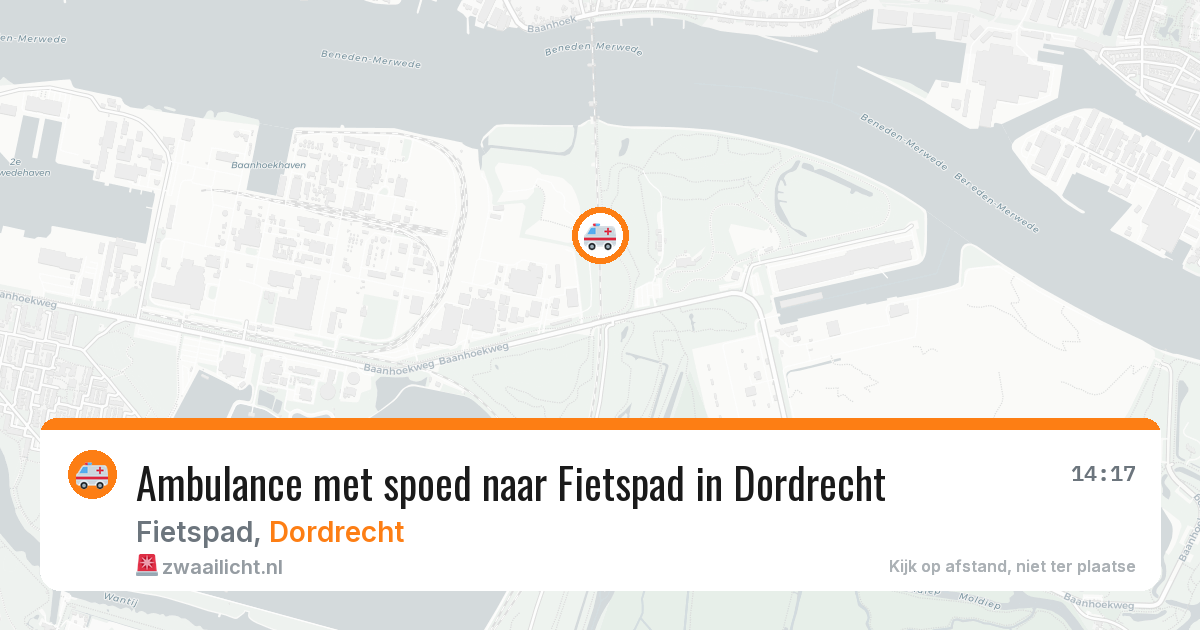 Ambulance met spoed naar Fietspad in Dordrecht — 8 jun 2026