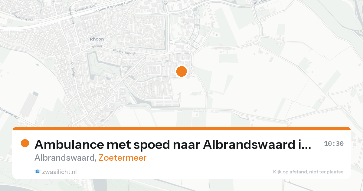 Ambulance met spoed naar Albrandswaard in Zoetermeer — 24 aug 2026