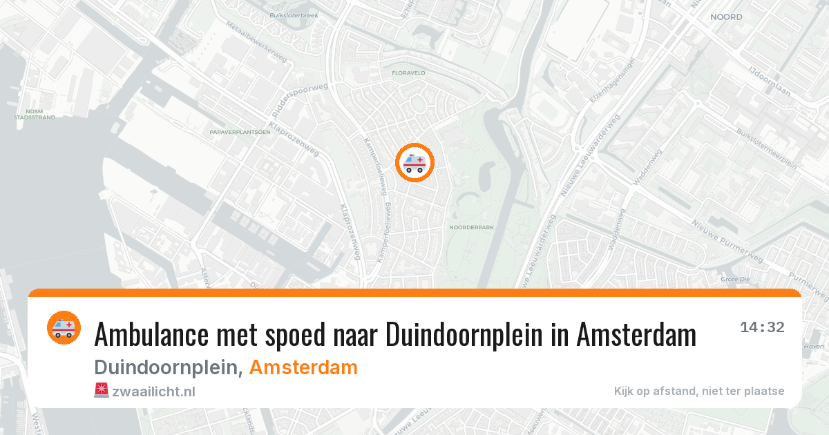 Ambulance met spoed naar Duindoornplein in Amsterdam — 20 mei 2026