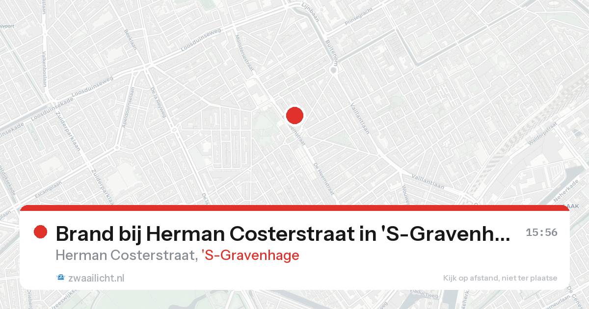 Brand bij Herman Costerstraat in 'S-Gravenhage — 22 aug 2026