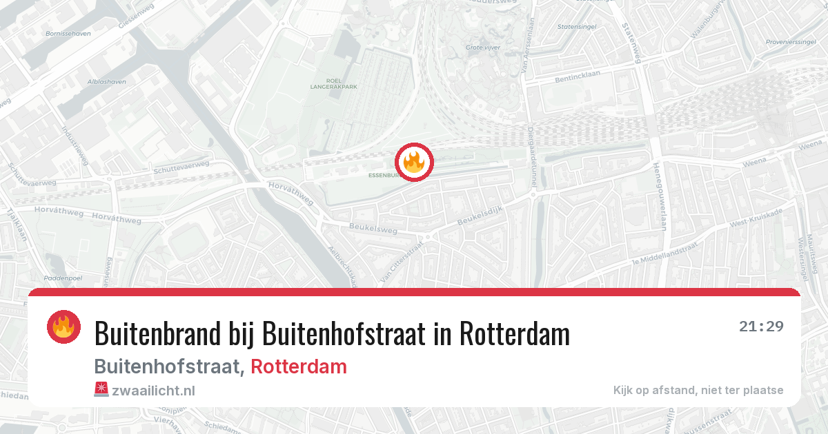 Buitenbrand bij Buitenhofstraat in Rotterdam — 2 jun 2026