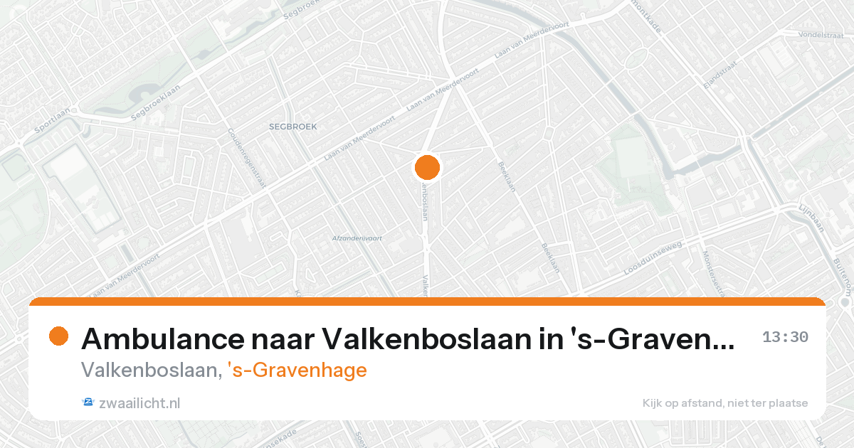 Ambulance naar Valkenboslaan in 's-Gravenhage — 24 aug 2026