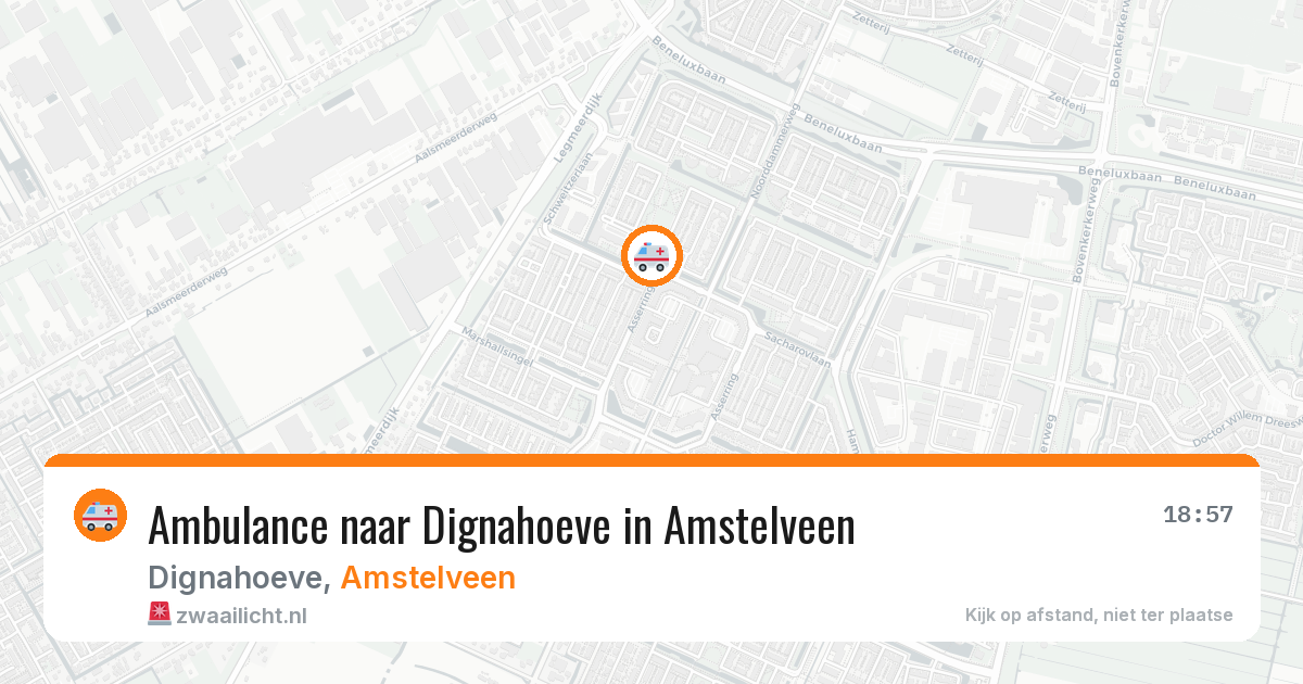 Ambulance naar Dignahoeve in Amstelveen — 2 aug 2026