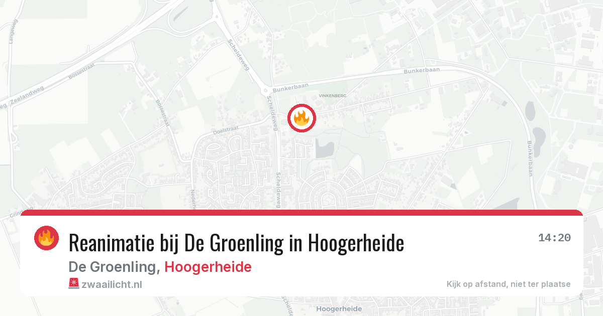 Reanimatie bij De Groenling in Hoogerheide — 10 aug 2026