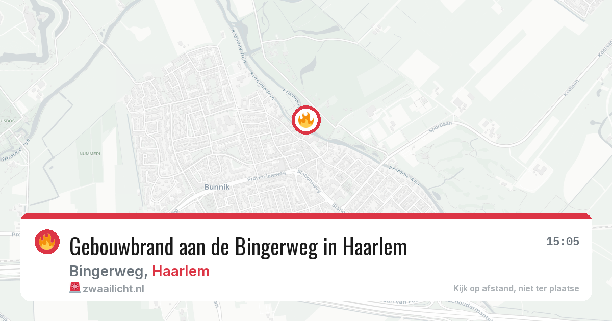 Gebouwbrand aan de Bingerweg in Haarlem — 23 jan 2026