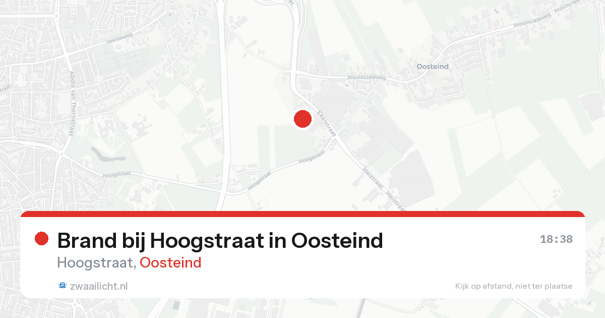 Brand bij Hoogstraat in Oosteind — 18 aug 2026