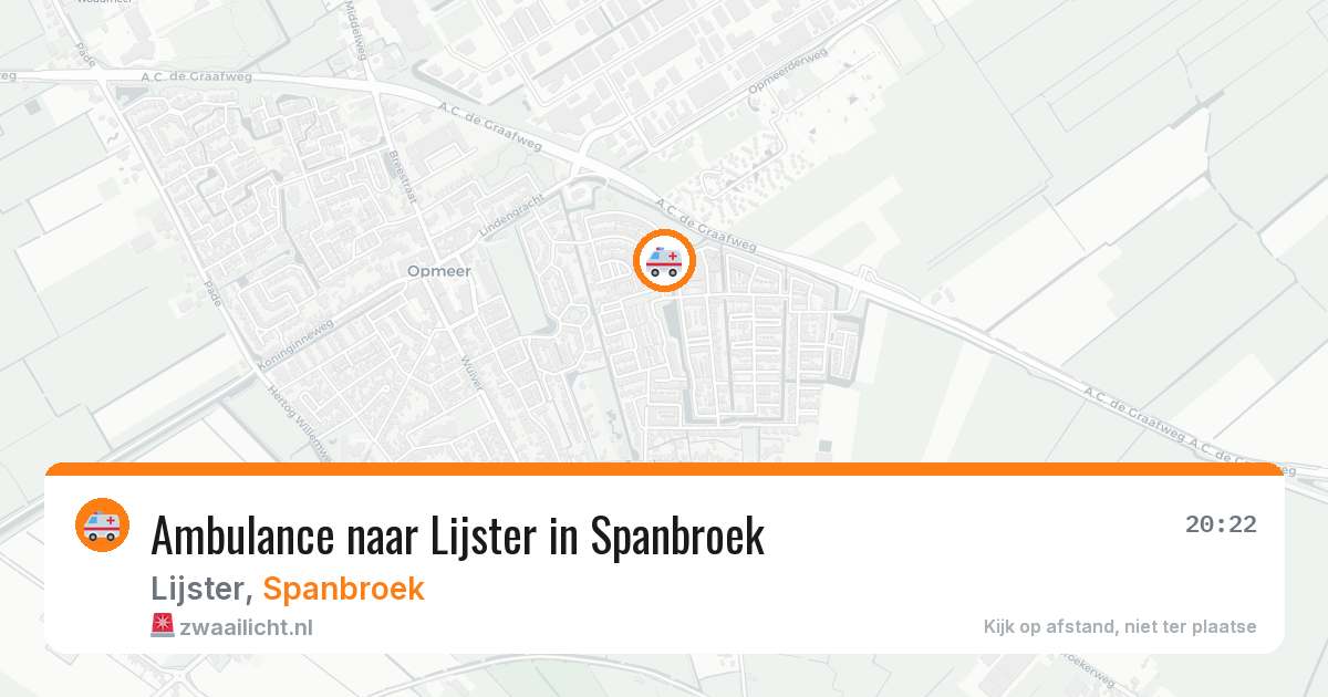 Ambulance naar Lijster in Spanbroek — 11 jul 2026
