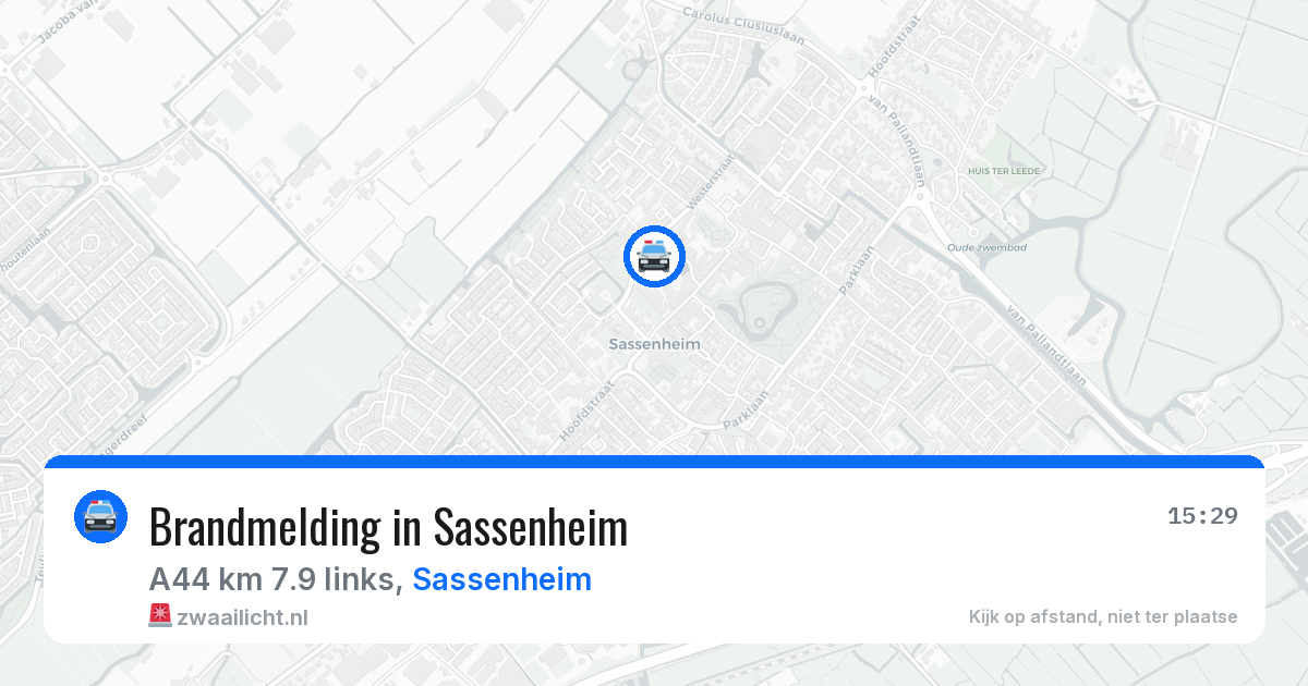 Brandmelding in Sassenheim — 24 jul 2026