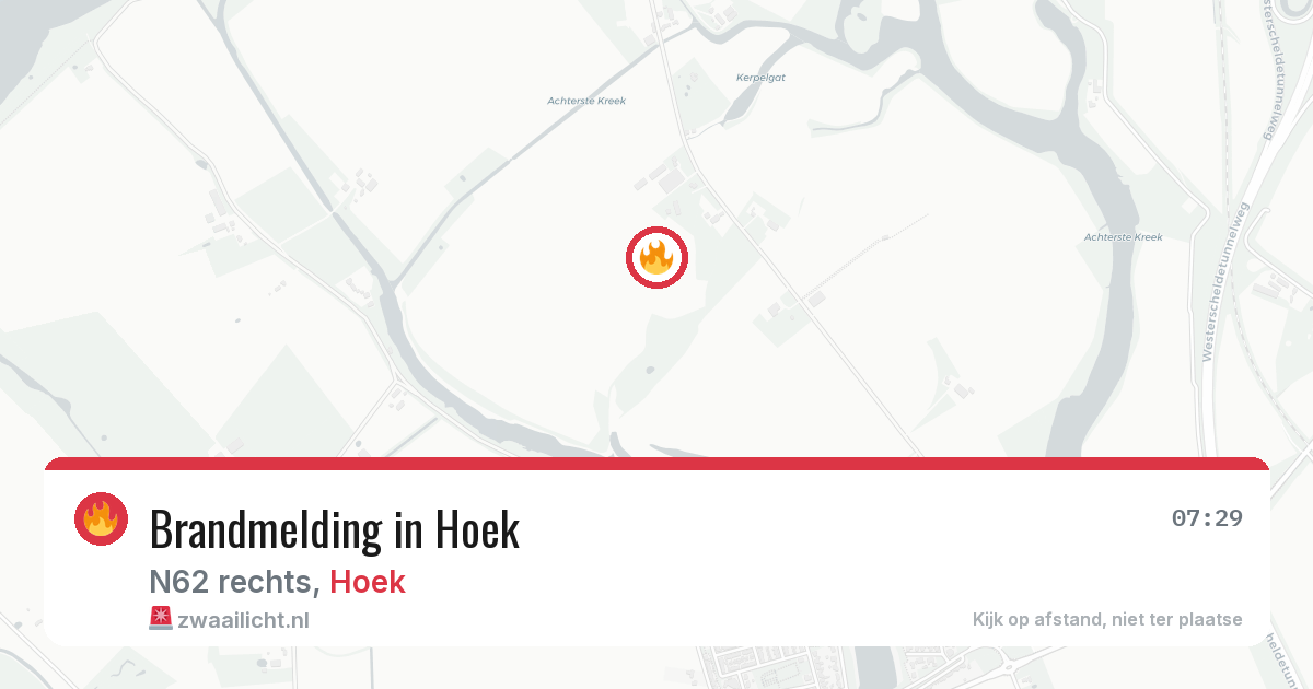 Brandmelding in Hoek — 13 aug 2026