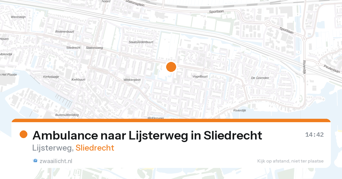 Ambulance naar Lijsterweg in Sliedrecht — 14 apr 2026
