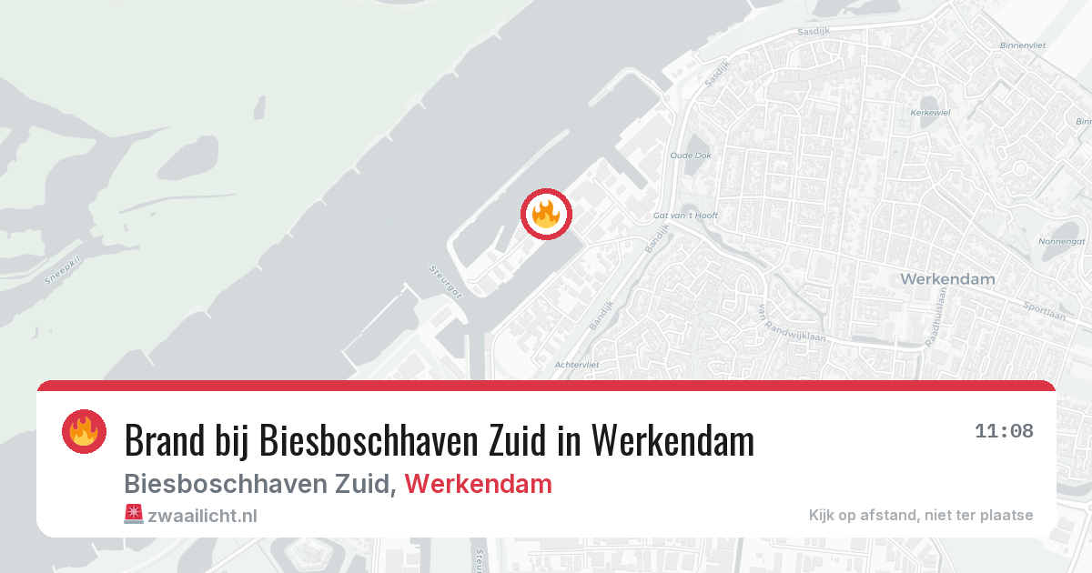 Brand bij Biesboschhaven Zuid in Werkendam — 10 apr 2026