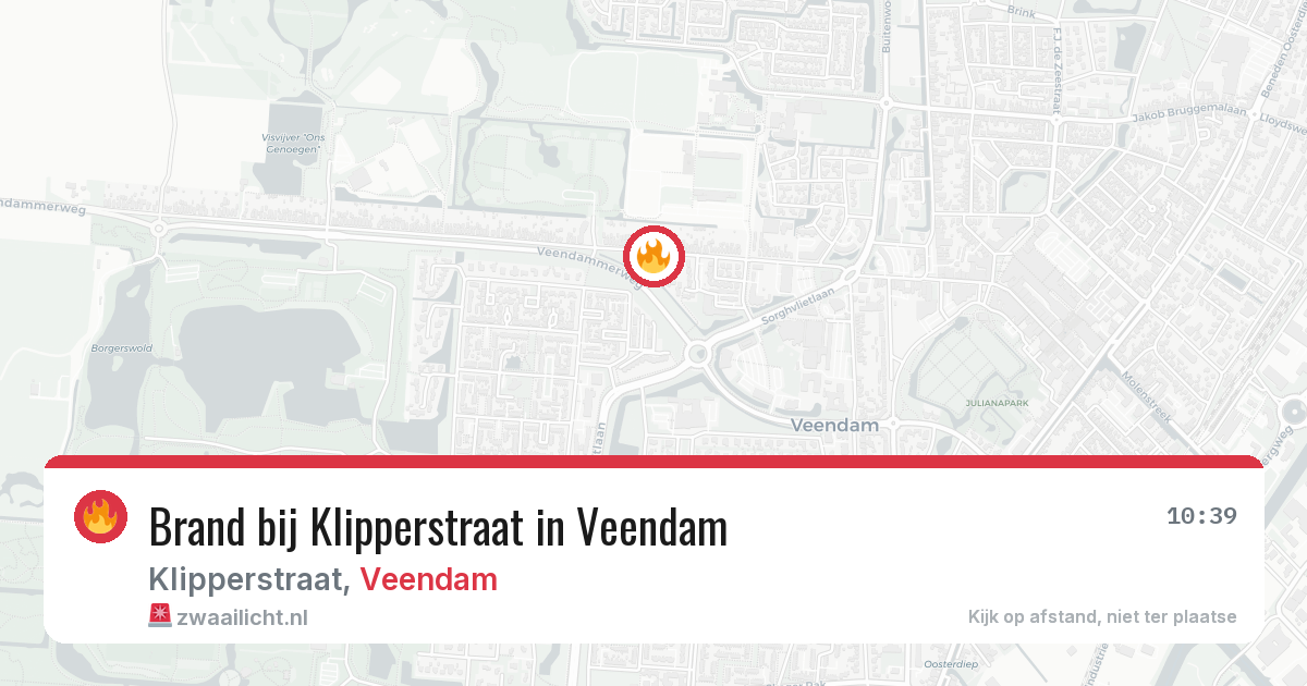 Brand bij Klipperstraat in Veendam — 26 jun 2026