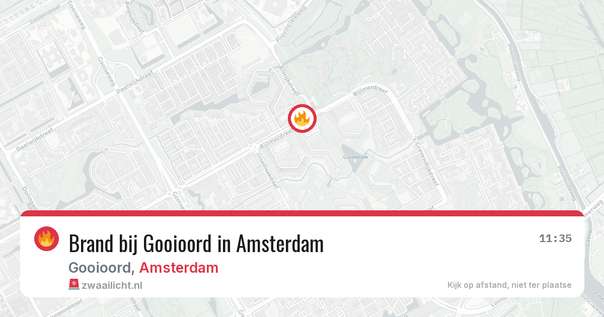 Brand bij Gooioord in Amsterdam — 1 aug 2026
