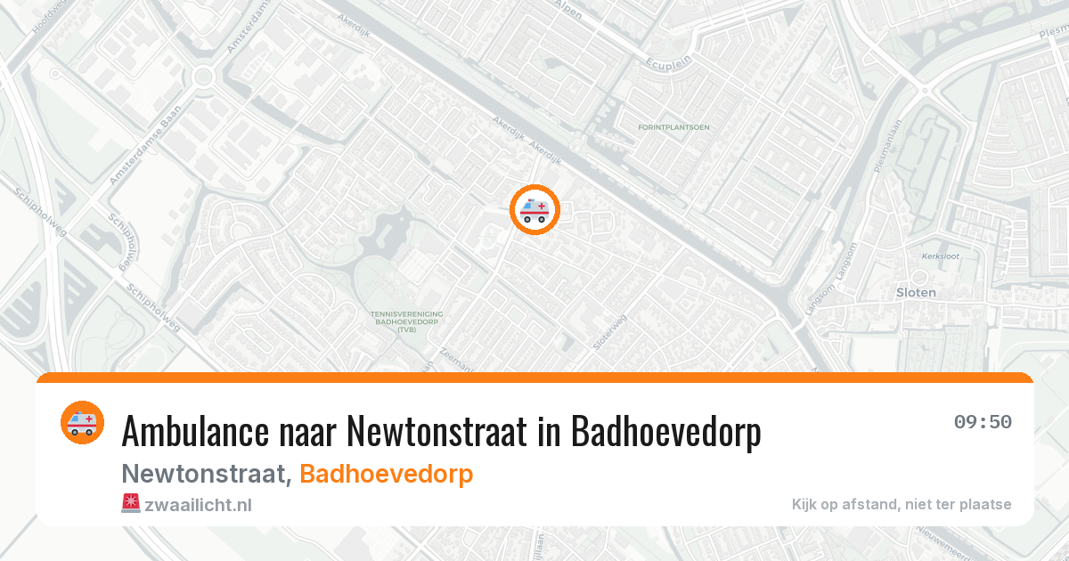 Ambulance naar Newtonstraat in Badhoevedorp — 1 aug 2026