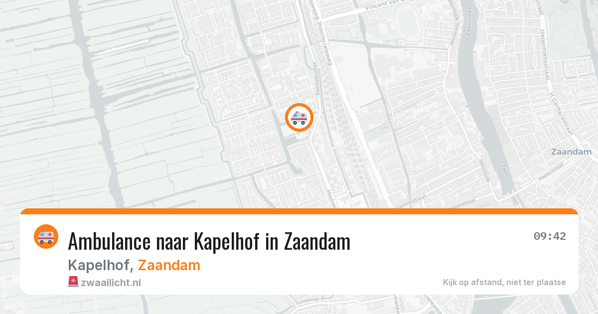 Ambulance naar Kapelhof in Zaandam — 11 aug 2026