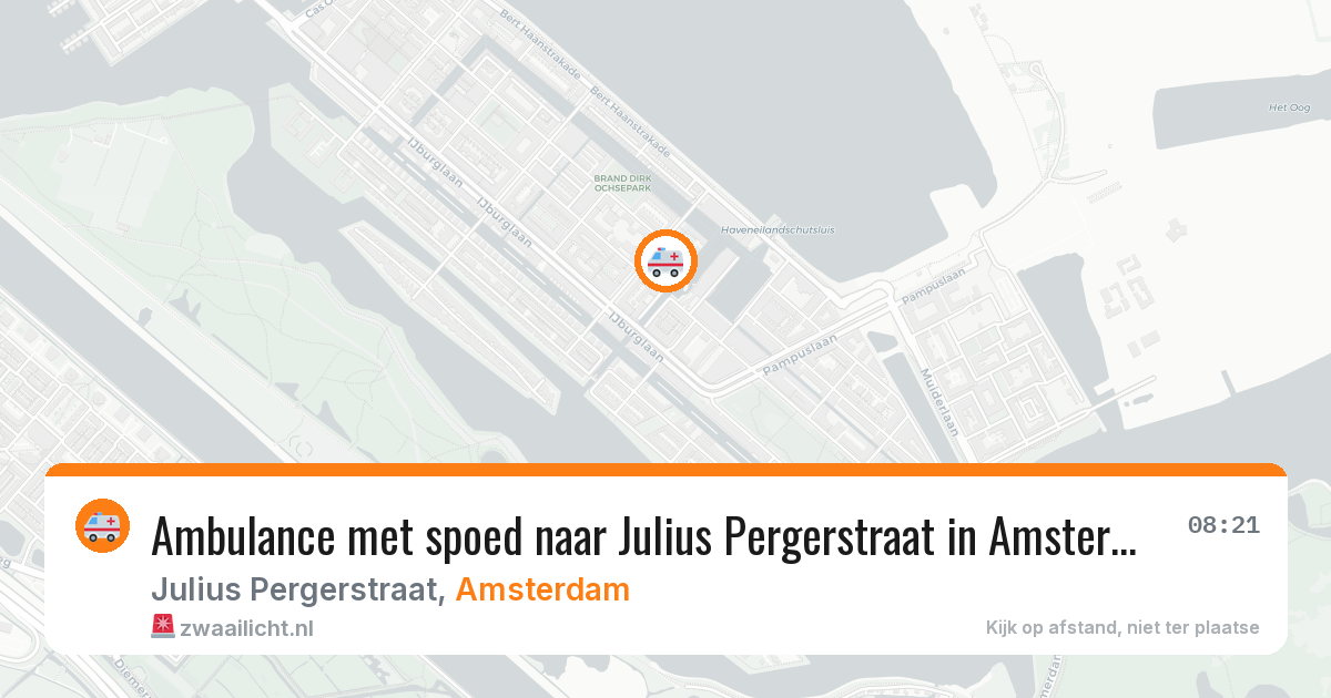 Ambulance met spoed naar Julius Pergerstraat in Amsterdam — 15 jul 2026
