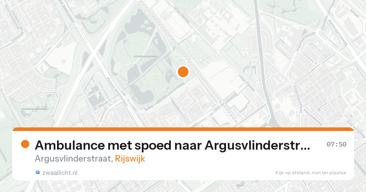 Ambulance met spoed naar Argusvlinderstraat in Rijswijk — 24 aug 2026