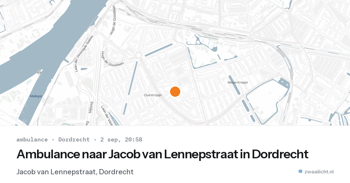 Ambulance naar Jacob van Lennepstraat in Dordrecht — 2 sep 2026