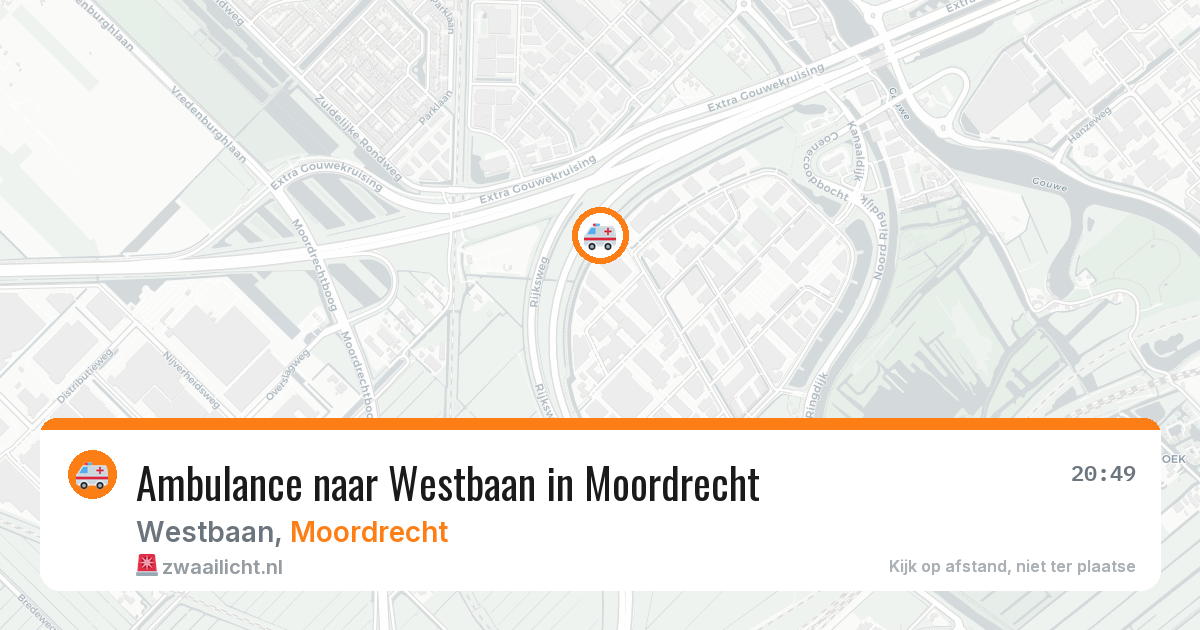 Ambulance naar Westbaan in Moordrecht — 17 jun 2026