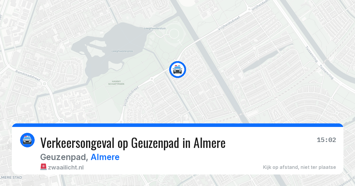 Verkeersongeval op Geuzenpad in Almere — 25 mrt 2026