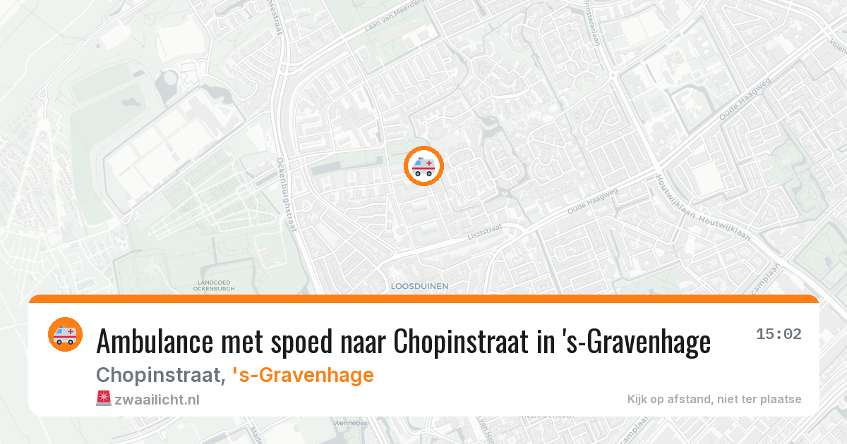 Ambulance met spoed naar Chopinstraat in 's-Gravenhage — 25 mei 2026