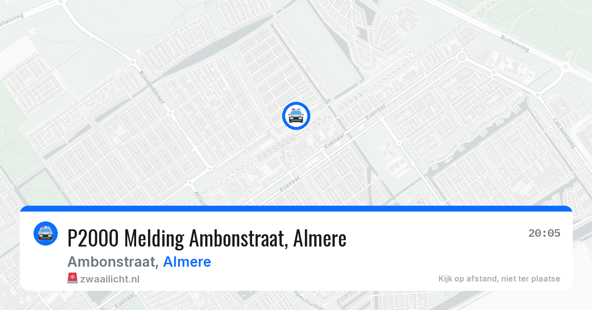 P2000 Melding Ambonstraat, Almere — 18 mrt 2026