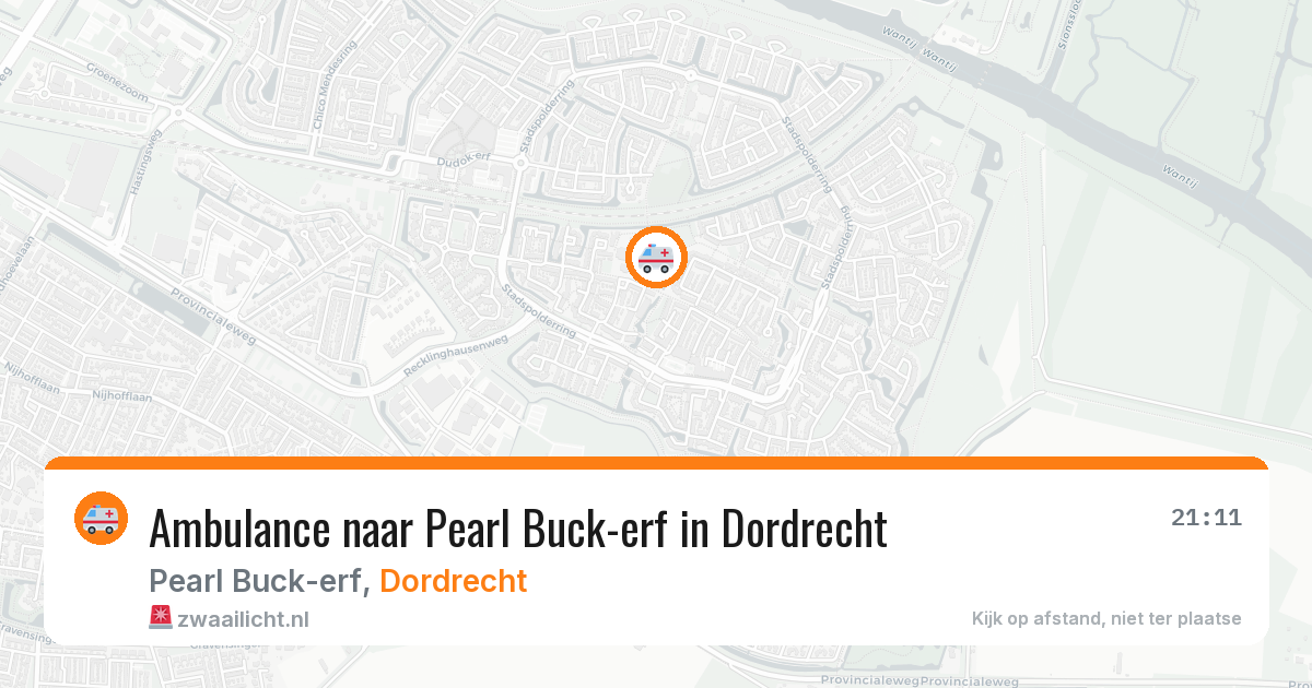 Ambulance naar Pearl Buck-erf in Dordrecht — 19 mrt 2026