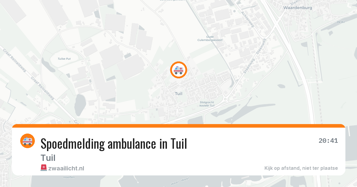 Spoedmelding ambulance in Tuil — 4 mrt 2026