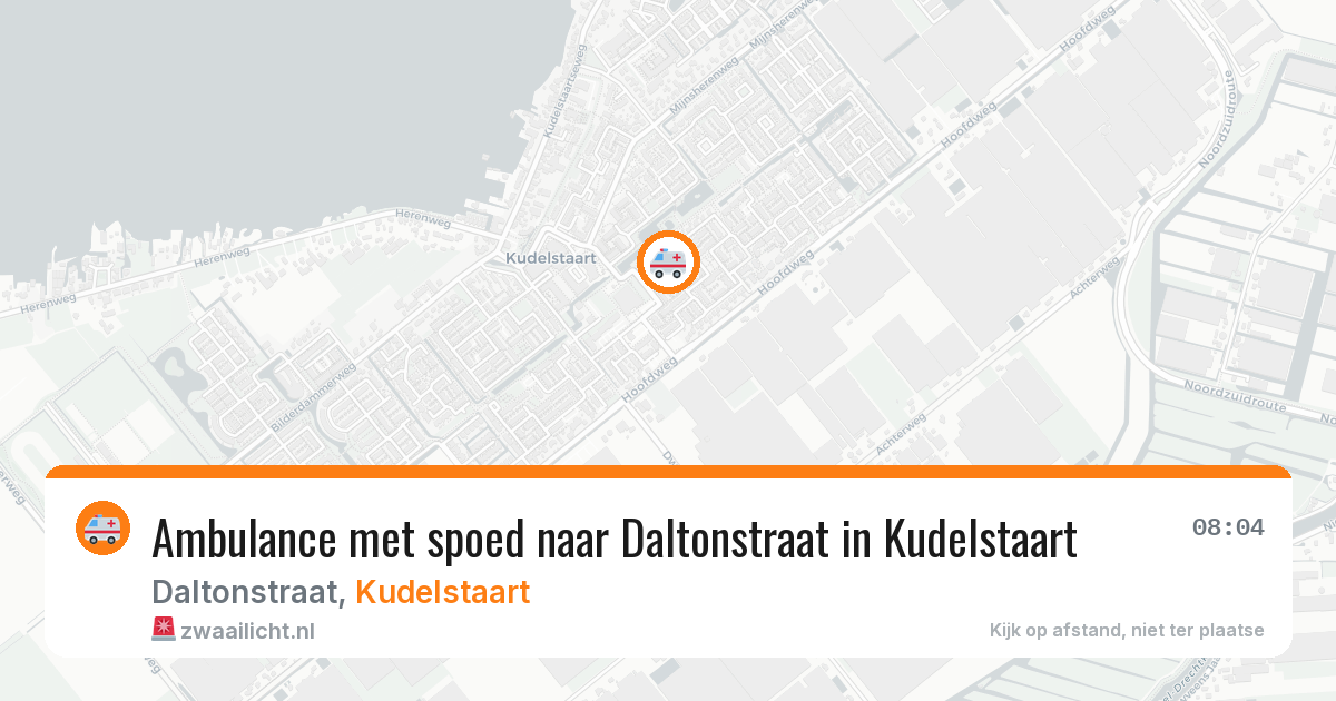 Ambulance met spoed naar Daltonstraat in Kudelstaart — 30 jul 2026