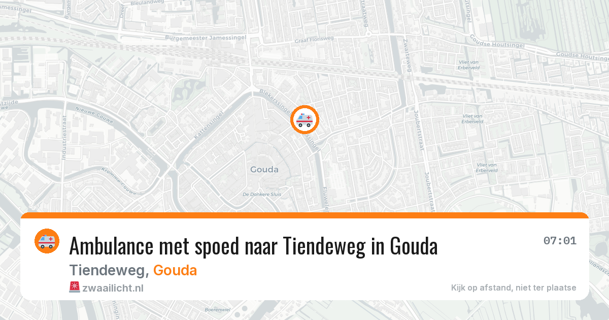 Ambulance met spoed naar Tiendeweg in Gouda — 5 jun 2026