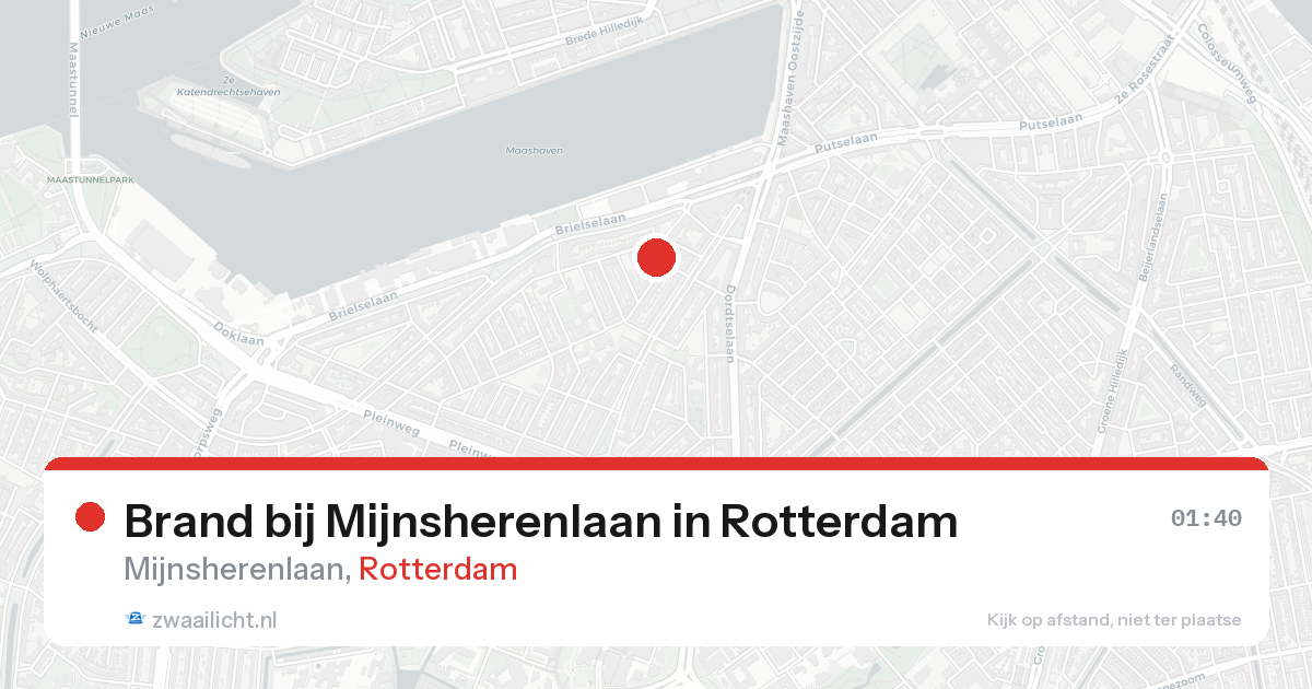 Brand bij Mijnsherenlaan in Rotterdam — 16 aug 2026