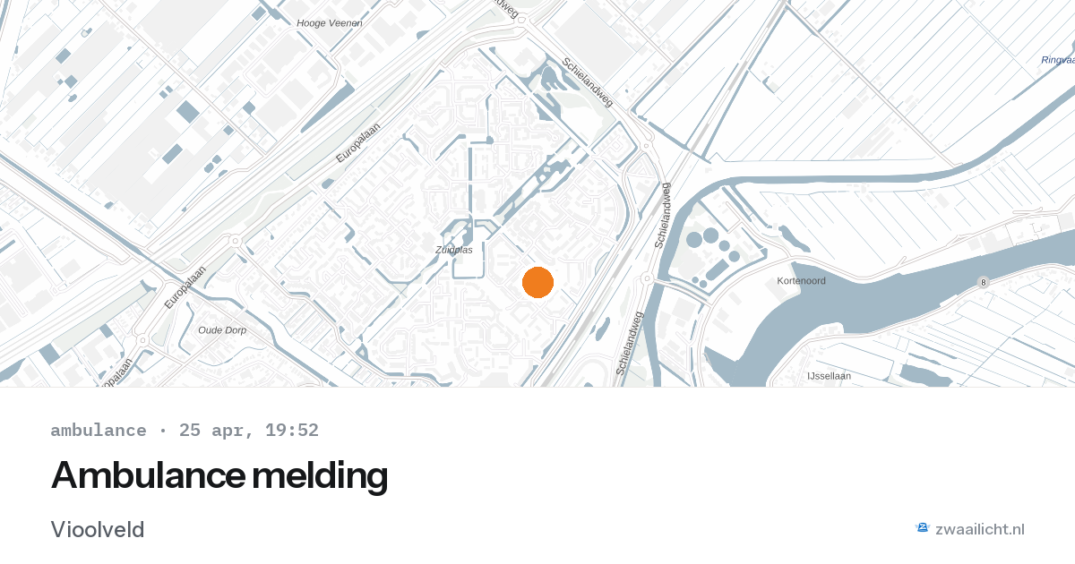 Ambulance melding — 25 apr 2026