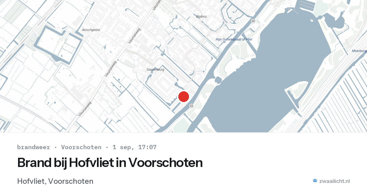 Brand bij Hofvliet in Voorschoten — 1 sep 2026