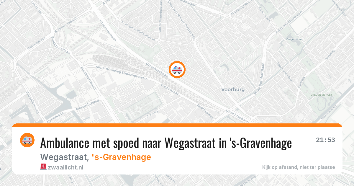 Ambulance met spoed naar Wegastraat in 's-Gravenhage — 28 jul 2026