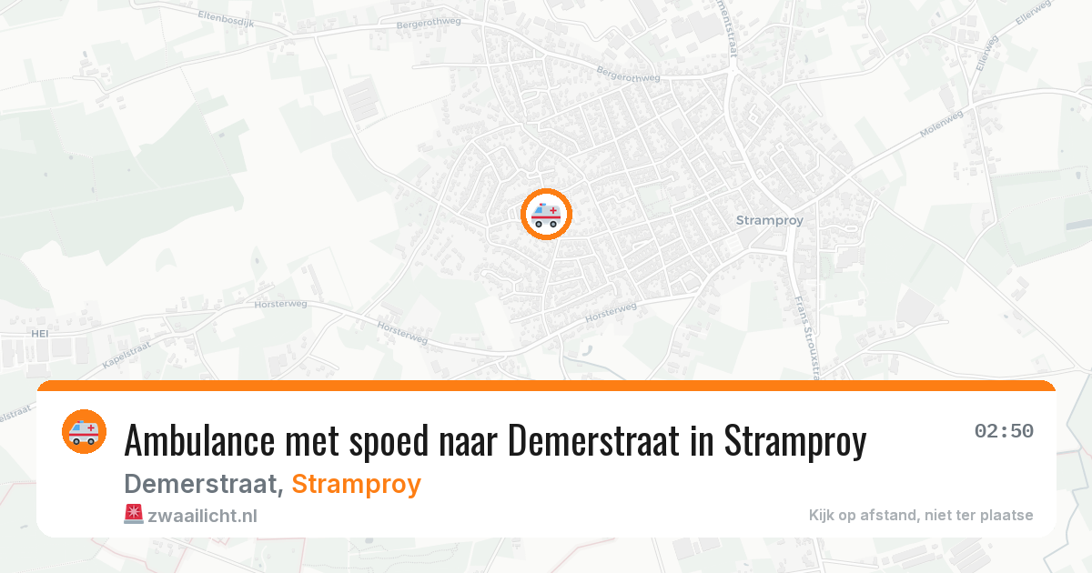 Ambulance met spoed naar Demerstraat in Stramproy — 25 jul 2026