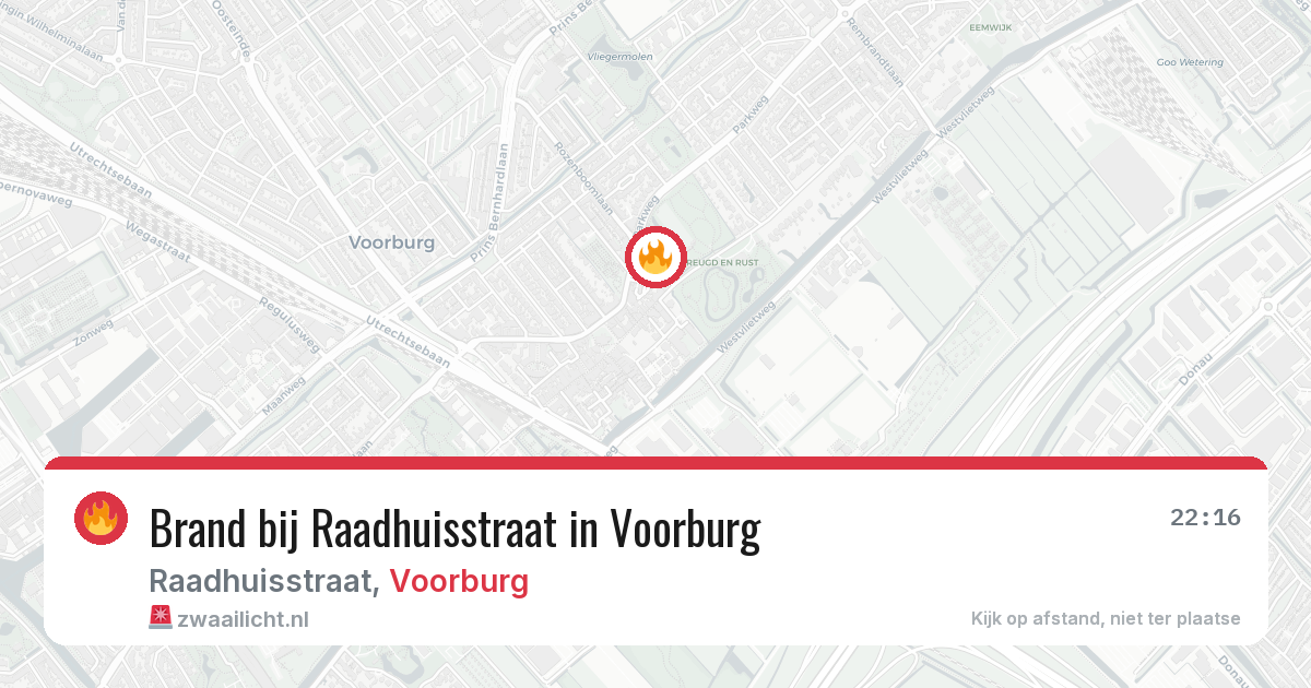 Brand bij Raadhuisstraat in Voorburg — 20 jun 2026