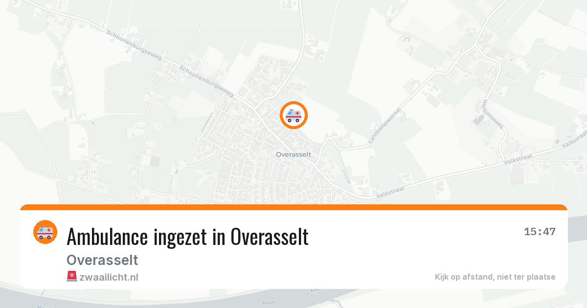 Ambulance ingezet in Overasselt — 1 aug 2026