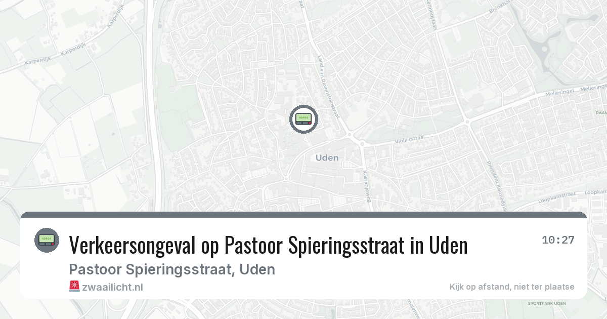 Verkeersongeval op Pastoor Spieringsstraat in Uden — 31 jan 2026