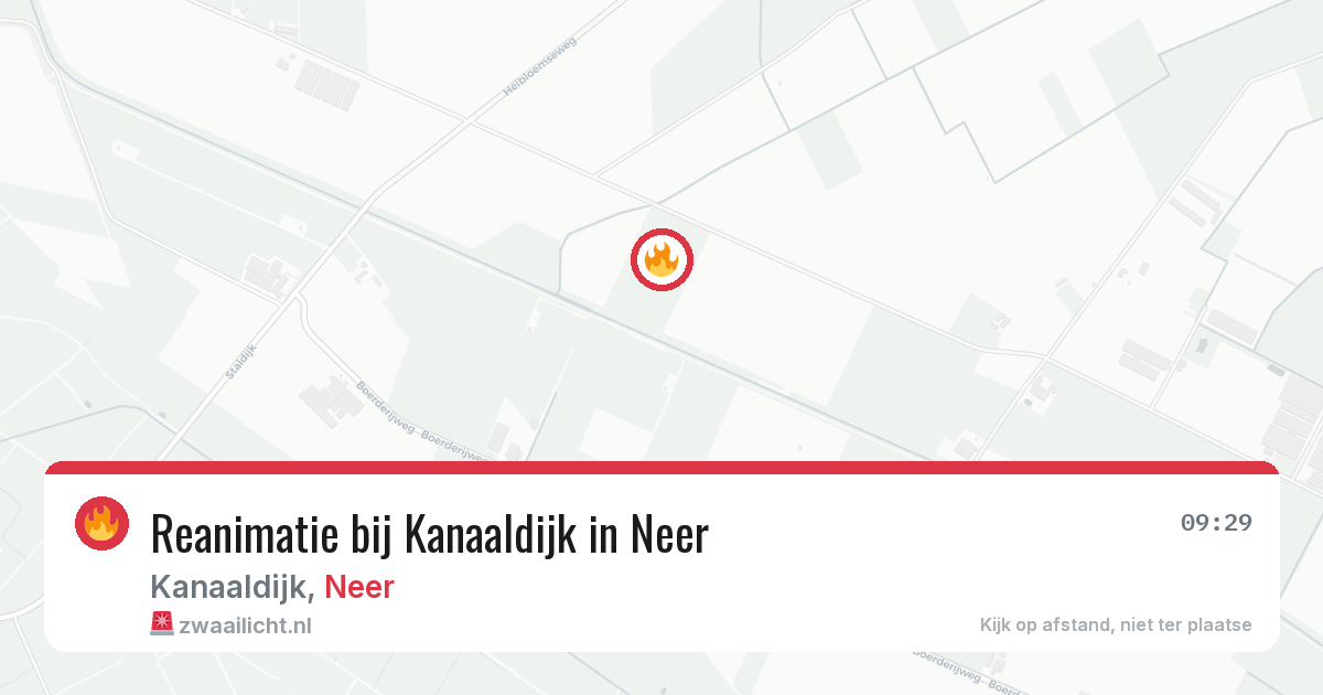 Reanimatie bij Kanaaldijk in Neer — 24 mei 2026