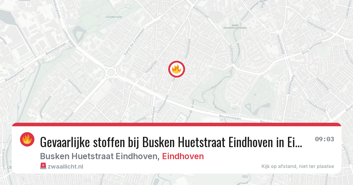 Gevaarlijke stoffen bij Busken Huetstraat Eindhoven in Eindhoven — 19 jun 2026