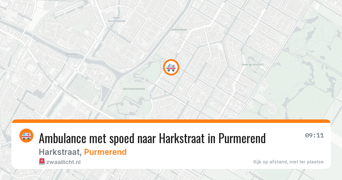 Ambulance met spoed naar Harkstraat in Purmerend — 4 aug 2026